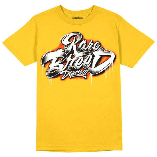 Jordan 4 Retro “Vivid Sulfur” DopeSkill Yellow T-shirt Rare Breed Type Graphic Streetwear 