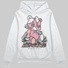 AMIRI White & Pink Stars Court Sneakers DopeSkill Hoodie Sweatshirt MOMM Bear Graphic Streetwear - White