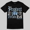 Jordan 40 “Blue Suede” DopeSkill T-Shirt Protect Me From Evil Graphic Streetwear - Black