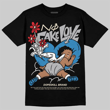 Jordan 3 Retro OG Rare Air DopeSkill T-Shirt No Fake Love Graphic Streetwear - Black