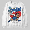 Jordan 12 “Blueberry” DopeSkill Sweatshirt No Fake Love Graphic Streetwear - White