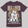 A Ma Maniére x Air Jordan 3 Black Violet Ore DopeSkill Maroon T-shirt Real Lover Graphic Streetwear