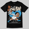 Jordan 1 High OG “UNC” Reimagined DopeSkill T-Shirt No Fake Love Graphic Streetwear - Black