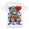 Jordan 9 Powder Blue DopeSkill T-Shirt Broken Bear Graphic Streetwear - White