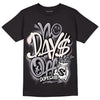 Jordan 2 Cement Grey DopeSkill T-Shirt No Days Off Graphic Streetwear - Black