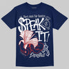 Jordan 12 Retro French Blue (2025) DopeSkill T-Shirt Speak It Graphic Streetwear - navy