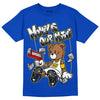 Jordan 14 “Laney” DopeSkill Varsity Royal T-Shirt Money Is Our Motive Bear Graphic Streetwear