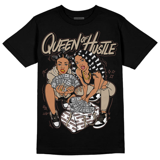 Jordan 1 High OG “Latte” DopeSkill T-Shirt Queen Of Hustle Graphic Streetwear - Black