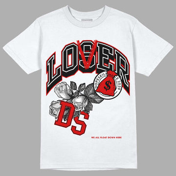 Jordan 1 Retro Low "Black Toe" DopeSkill T-Shirt Loser Lover Graphic Streetwear - White