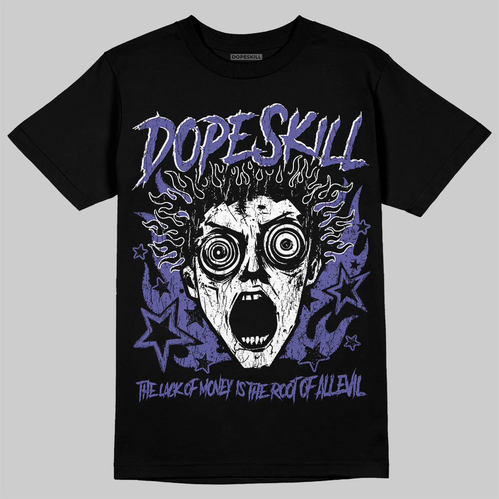 Jordan 4 Retro Lakers DopeSkill T-Shirt Root of Evil Graphic Streetwear - Black