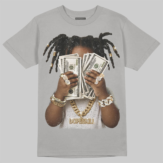 Jordan 5 Retro Wolf Grey (2026) DopeSkill T-Shirt Rich Youth Graphic Streetwear - Gravel