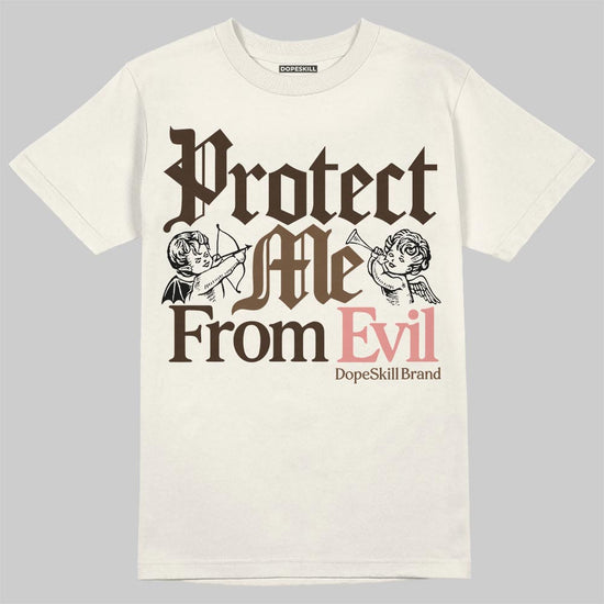 Jordan 1 High OG “Baroque Brown” DopeSkill T-Shirt Protect Me From Evil Graphic Streetwear - Sand