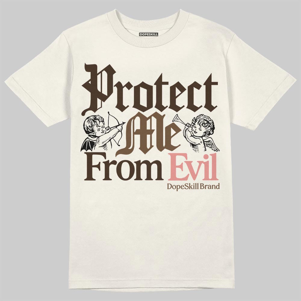 Jordan 1 High OG “Baroque Brown” DopeSkill T-Shirt Protect Me From Evil Graphic Streetwear - Sand