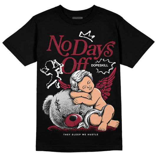 Jordan 1 Retro High '85 OG Metallic Burgundy DopeSkill T-Shirt New No Days Off Graphic Streetwear - Black