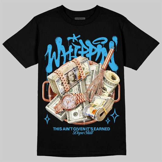 Foamposite Pro University Blue DopeSkill T-Shirt Whippin Graphic Streetwear - black