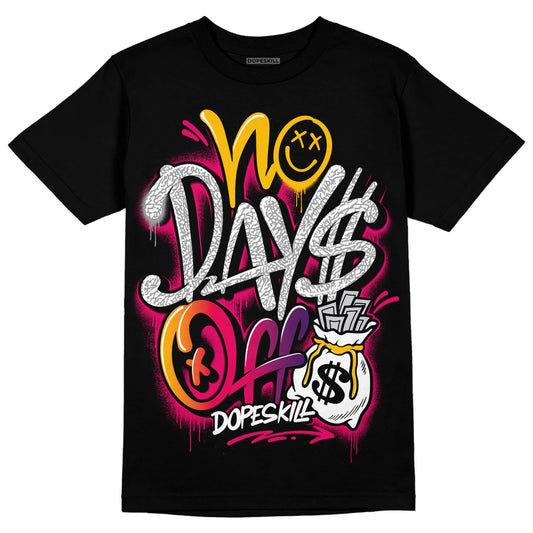 Jordan 3 Retro SP J Balvin Medellín Sunset DopeSkill T-Shirt No Days Off Graphic Streetwear - Black 