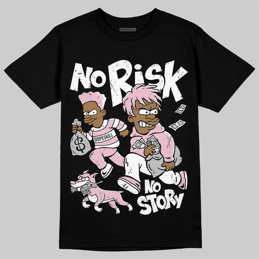 Jordan 5 OG “35th Anniversary” DopeSkill T-Shirt No Risk No Story Graphic Streetwear - Black