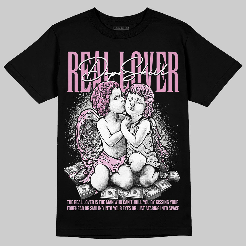 Jordan 4 WMNS “Orchid” DopeSkill T-Shirt Real Lover Graphic Streetwear - Black