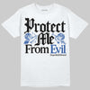 Awake NY x Jordan 5 Retro 'Black Racer Blue' DopeSkill T-Shirt Protect Me From Evil Graphic Streetwear - White 