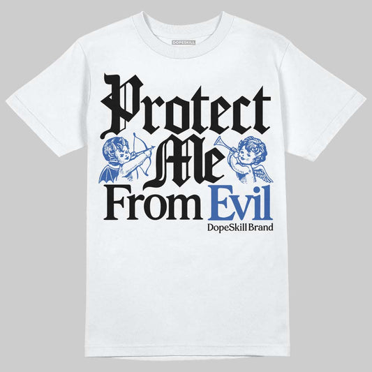 Awake NY x Jordan 5 Retro 'Black Racer Blue' DopeSkill T-Shirt Protect Me From Evil Graphic Streetwear - White 
