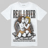 Jordan 1 High OG Black Metallic Gold DopeSkill T-Shirt Real Lover Graphic Streetwear - White