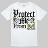 Jordan 5 “Luminous Green” DopeSkill T-Shirt Protect Me From Evil Graphic Streetwear - White