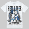 Air Foamposite One “International Blue” DopeSkill T-Shirt Real Lover Graphic Streetwear - White