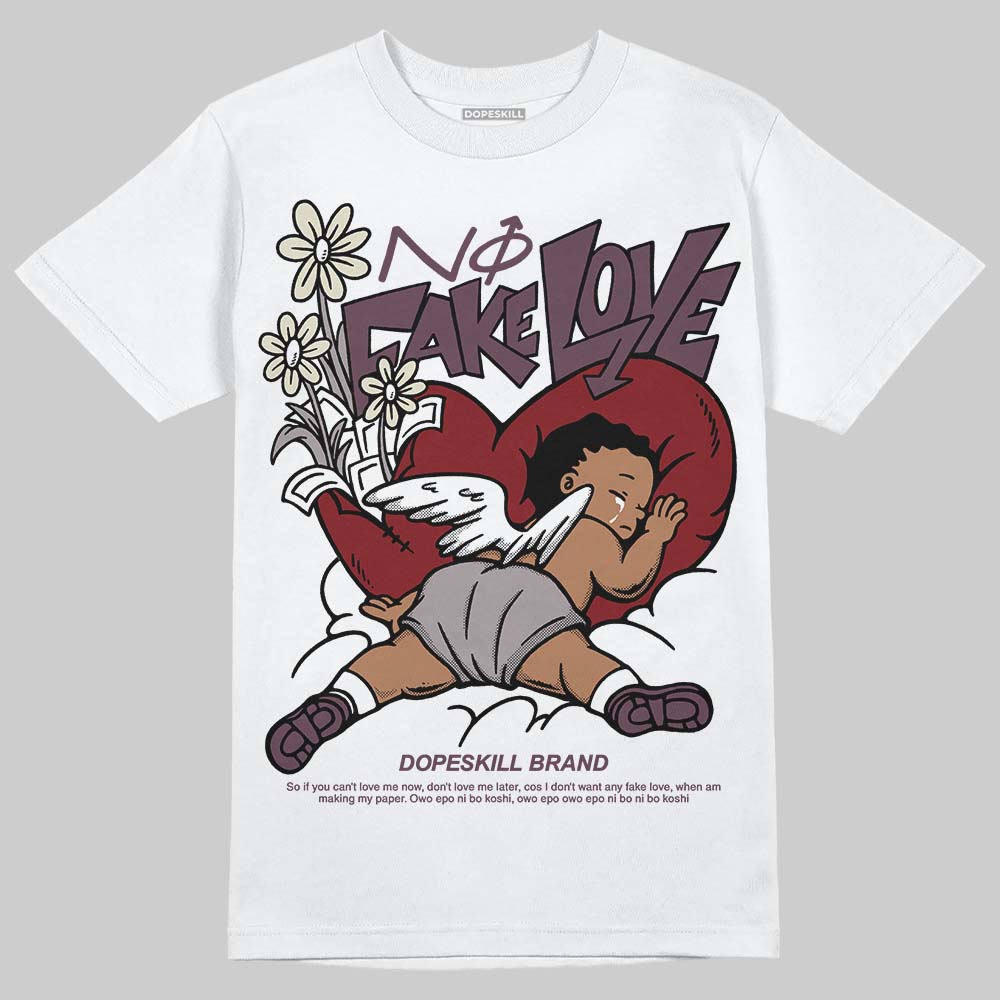 A Ma Maniére x Air Jordan 5 “Violet Ore” DopeSkill T-Shirt No Fake Love Graphic Streetwear - White