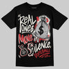 Jordan 4 “Flight Club” DopeSkill T-Shirt Real Ones Move In Silence Graphic Streetwear - black