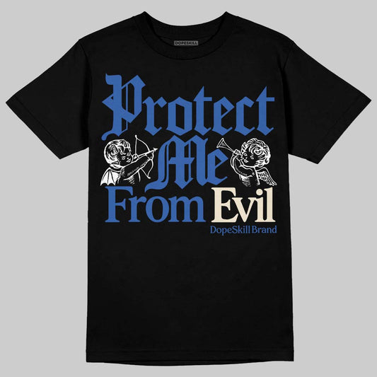 Jordan 1 Low Travis Scott x Fragment DopeSkill T-Shirt Protect Me From Evil Graphic Streetwear - Black