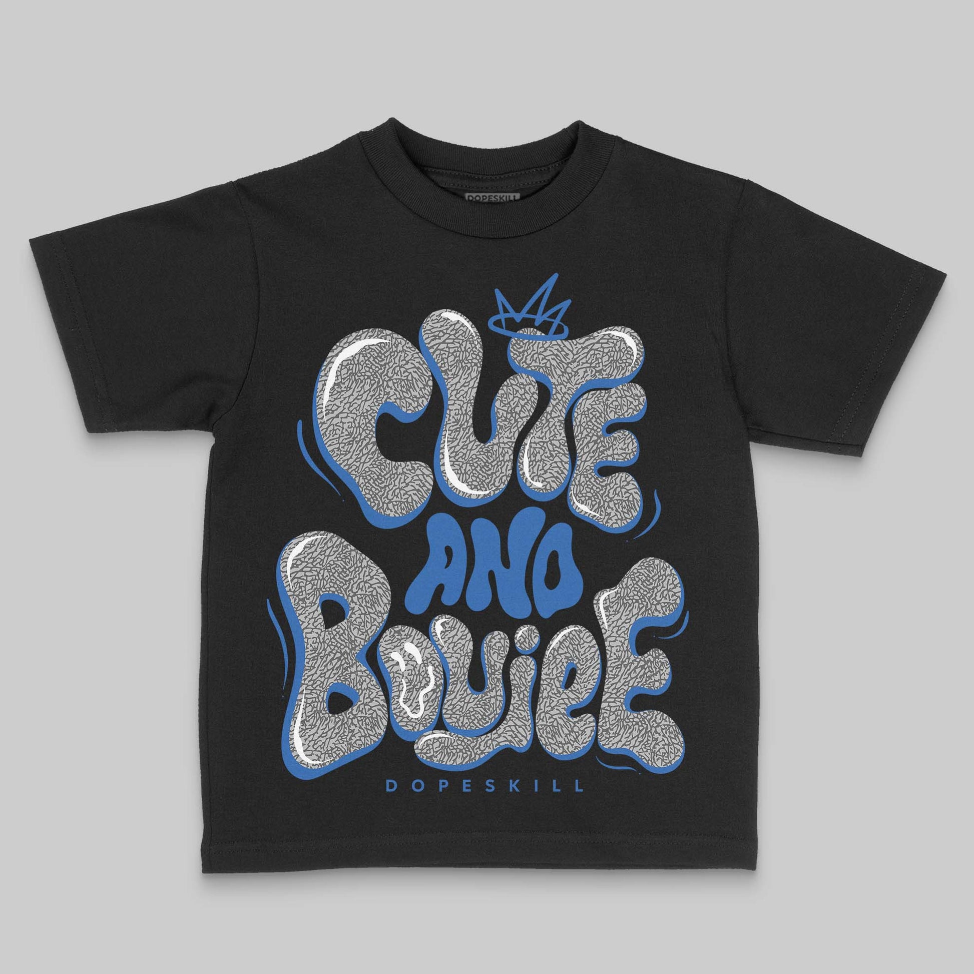 Jordan 3 "True Blue" DopeSkill Toddler Kids T-shirt Cute and Boujee Graphic Streetwear - Black