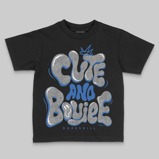 Jordan 3 "True Blue" DopeSkill Toddler Kids T-shirt Cute and Boujee Graphic Streetwear - Black