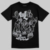 Jordan 12 Black Wolf Grey DopeSkill T-Shirt Real Y2K Players Graphic Streetwear - Black