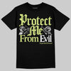 Jordan 5 “Luminous Green” DopeSkill T-Shirt Protect Me From Evil Graphic Streetwear - Black