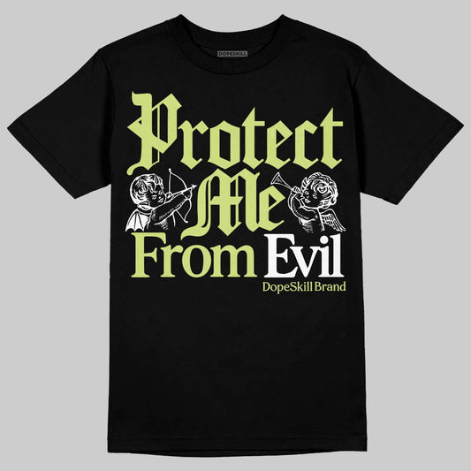 Jordan 5 “Luminous Green” DopeSkill T-Shirt Protect Me From Evil Graphic Streetwear - Black