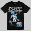 Jordan 4 Denim “Worn Blue” DopeSkill T-Shirt Play together, Stay together Graphic Streetwear - Black