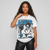 Military Blue 4s DopeSkill Oversize Print T-Shirt Real Ones Choose Loyalty Graphic