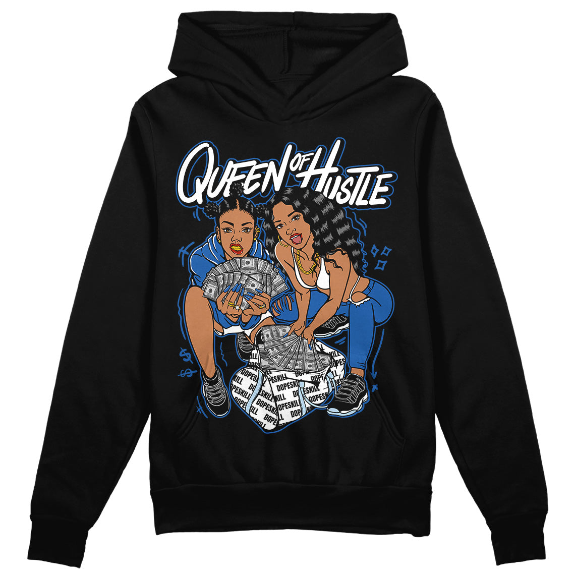 Jordan 11 Low “Space Jam” DopeSkill Hoodie Sweatshirt Queen Of Hustle Graphic Streetwear - Black