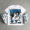 Military Blue 4s DopeSkill Oversize Print T-Shirt Real Ones Choose Loyalty Graphic