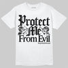 Air Foamposite One 'Triple White' DopeSkill T-Shirt Protect Me From Evil Graphic Streetwear - White