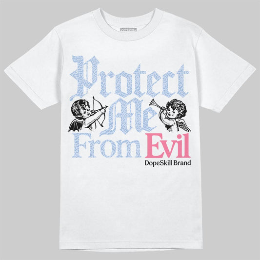 Jordan 3 GS “Cobalt Bliss” DopeSkill T-Shirt Protect Me From Evil Graphic Streetwear - White