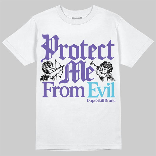 Jordan 8 Retro 'Aqua' 2025 DopeSkill T-Shirt Protect Me From Evil Graphic Streetwear - White
