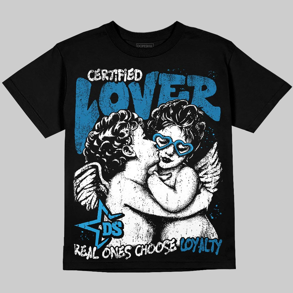 Jordan 4 Retro Military Blue DopeSkill T-Shirt Real Ones Choose Loyalty Graphic Streetwear - black