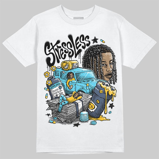 Jordan 11 Retro Gamma Blue (2025) DopeSkill T-Shirt Stressless Graphic Streetwear - White 