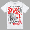 Jordan 4 Retro Red Cement DopeSkill T-Shirt Speak It Graphic Streetwear - White