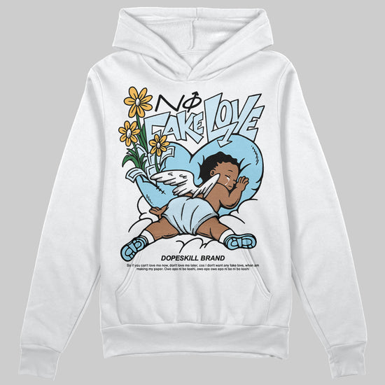 Vans Knu Stack Vintage Satin Dream Blue DopeSkill Hoodie Sweatshirt No Fake Love Graphic Streetwear - White