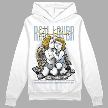 Jordan 13 “Blue Grey” DopeSkill Hoodie Sweatshirt Real Lover Graphic Streetwear - White 