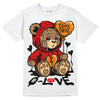 Jordan 4 Retro Red Cement DopeSkill T-Shirt Broken Bear Graphic Streetwear - White