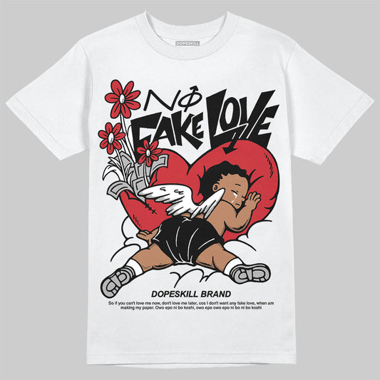 Jordan 11 “Bred Velvet” DopeSkill T-Shirt No Fake Love Graphic Streetwear - White