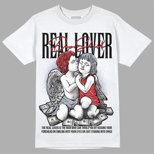 Jordan 4 “Bred Reimagined” DopeSkill T-Shirt Real Lover Graphic Streetwear - White 